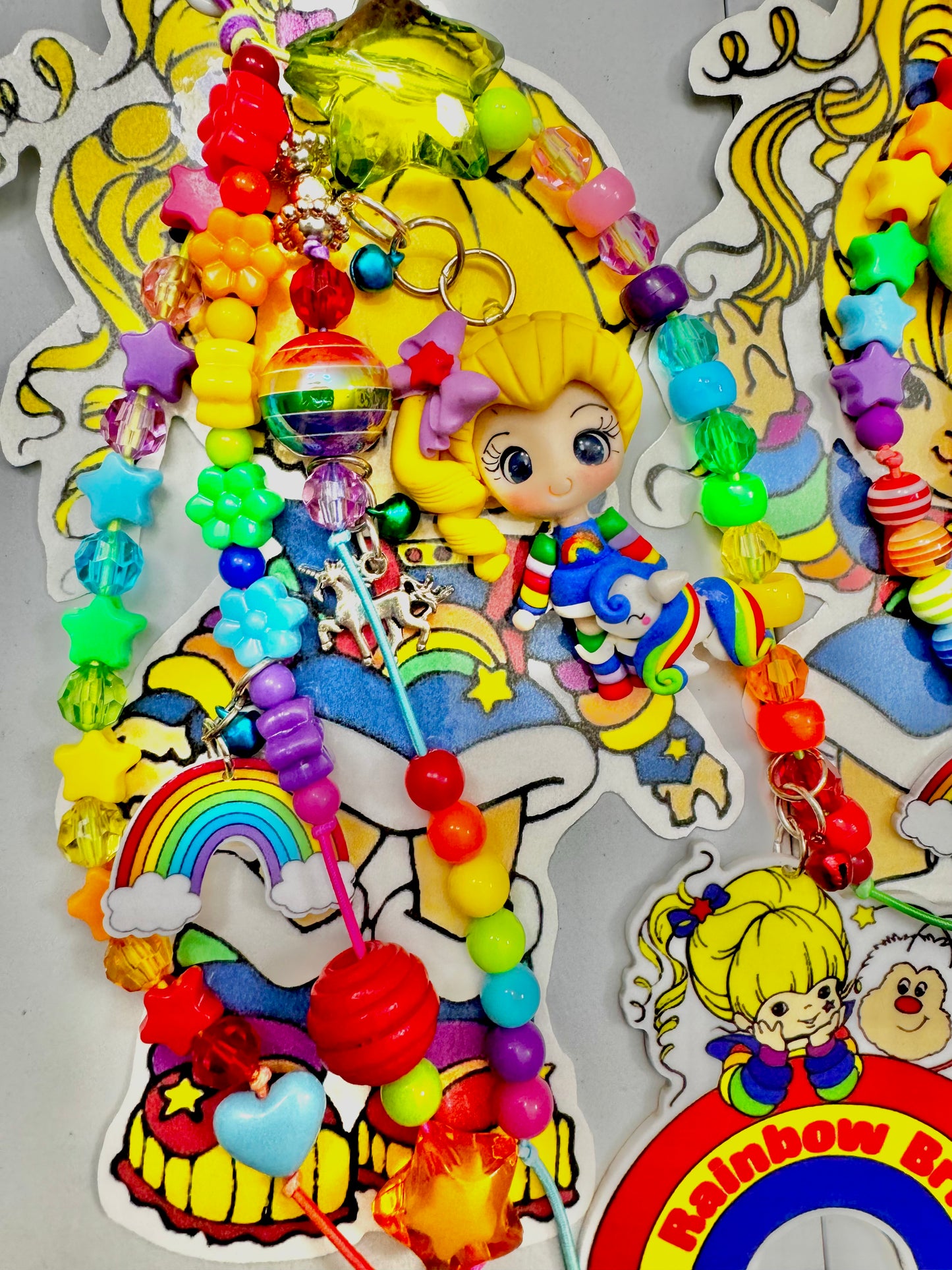 🌈 🦄 ⭐️ Rainbow Brite and Starlite bookmark junk journal retro charm