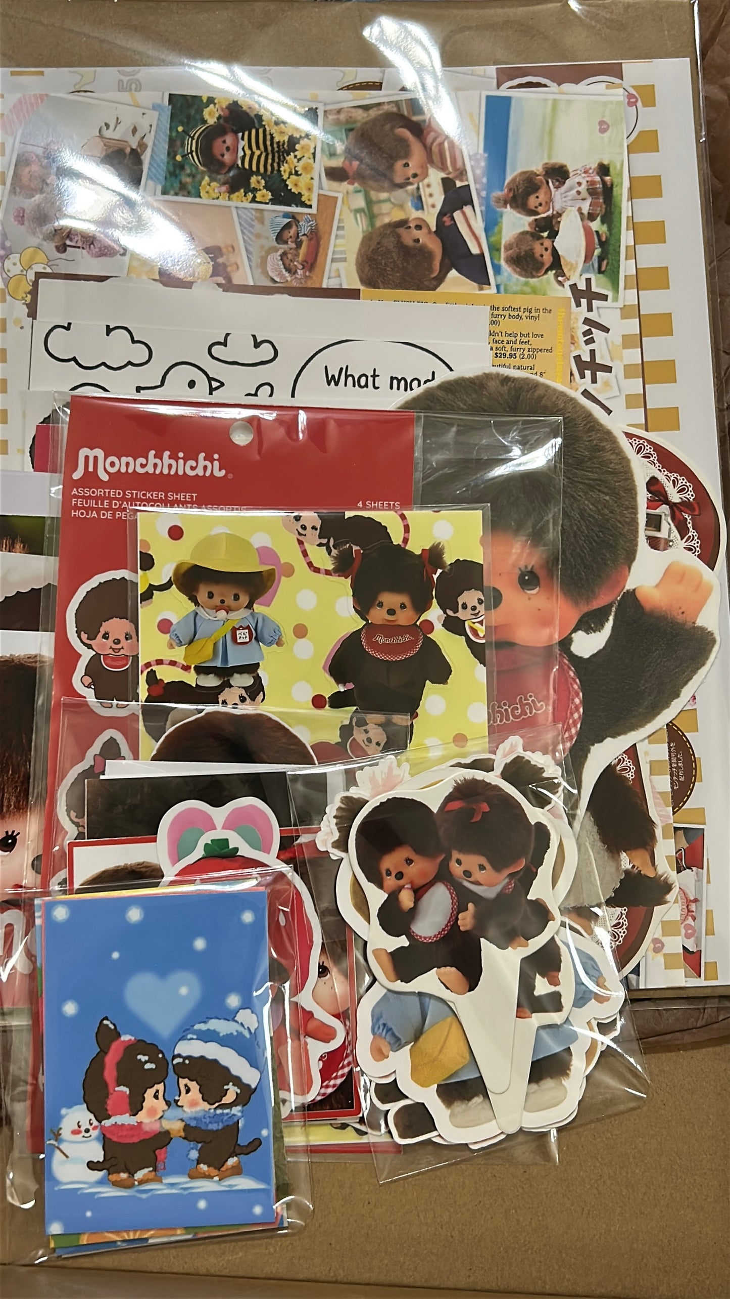 Monchhichi ready to fill junk journal & ephemera box/ Patreon exclusive