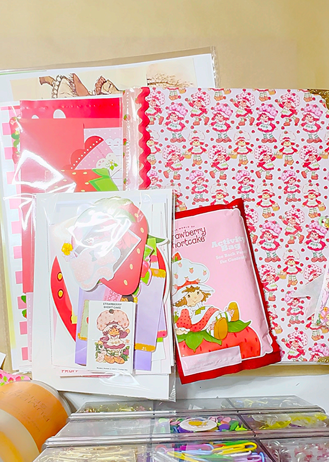 (B) Strawberry Shortcake blank Ready to fill Journal & Ephemera Set- (Oct. Patreon)