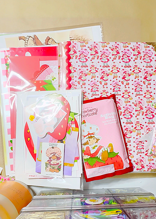 (B) Strawberry Shortcake blank Ready to fill Journal & Ephemera Set- (Oct. Patreon)