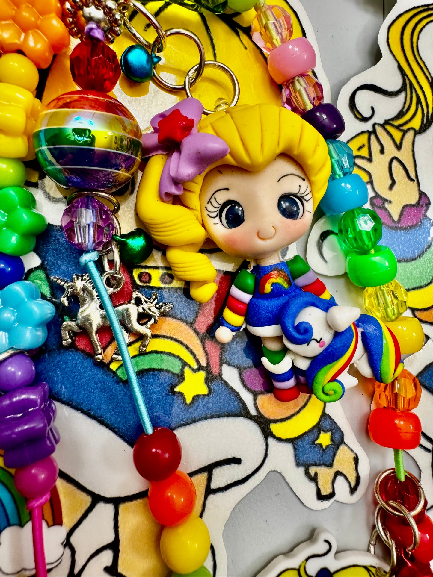 🌈 🦄 ⭐️ Rainbow Brite and Starlite bookmark junk journal retro charm