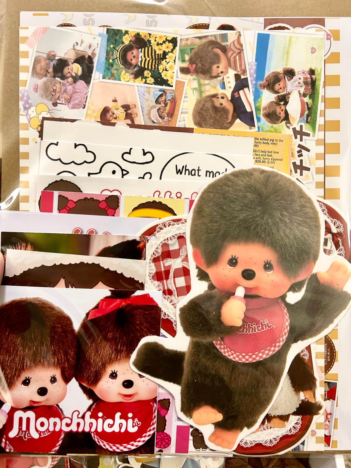 Monchhichi ready to fill junk journal & ephemera box/ Patreon exclusive