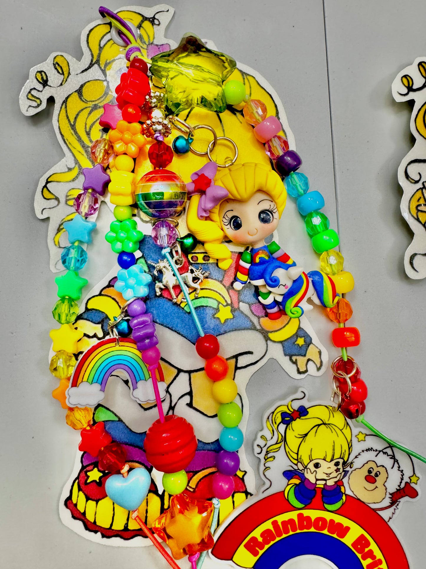 🌈 🦄 ⭐️ Rainbow Brite and Starlite bookmark junk journal retro charm