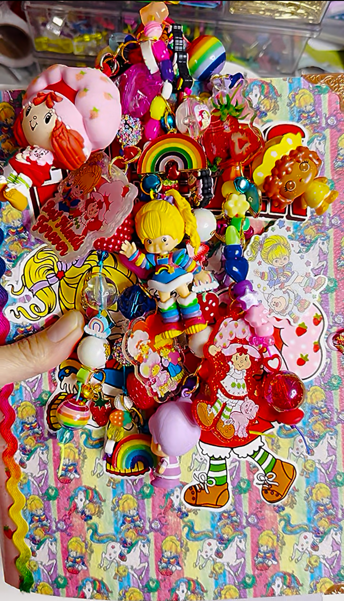 PRE ORDER BFF Rainbow Brite & Strawberry Shortcake filled Chunky Junk Journal