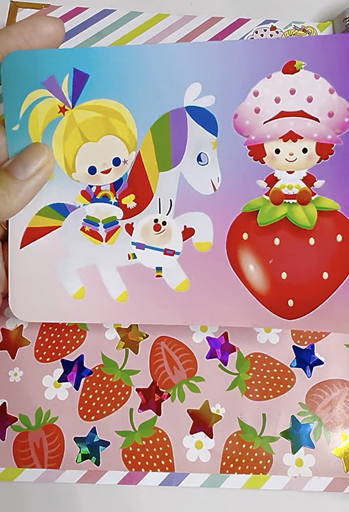 PRE ORDER BFF Rainbow Brite & Strawberry Shortcake filled Chunky Junk Journal