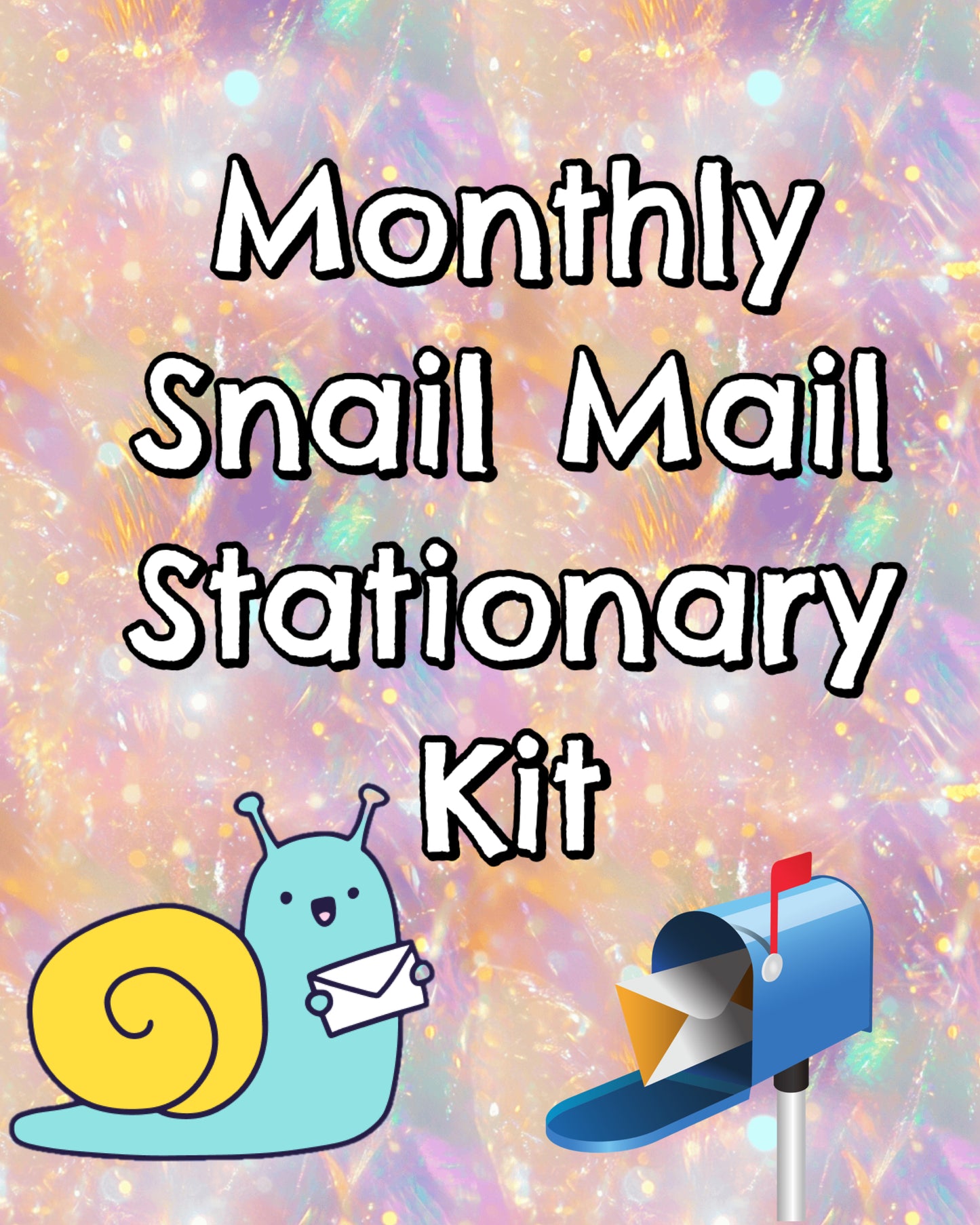 Monthly Snail Mail Stationary/Ephemera Kit